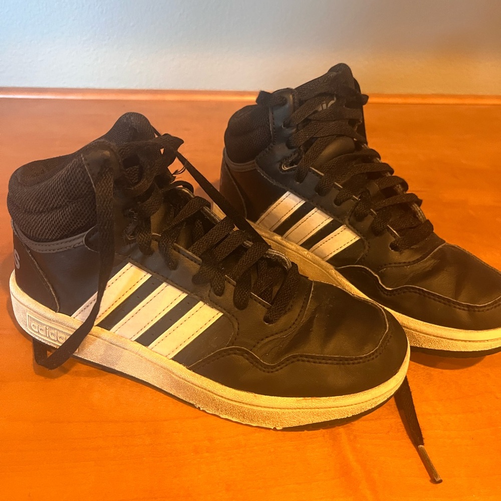 Adidas Kids Black and White Sneakers